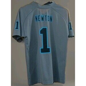 Cam Newton #1 Youth L Jersey Gray Panthers NFL 14/16 MVP Retro Color Carolina